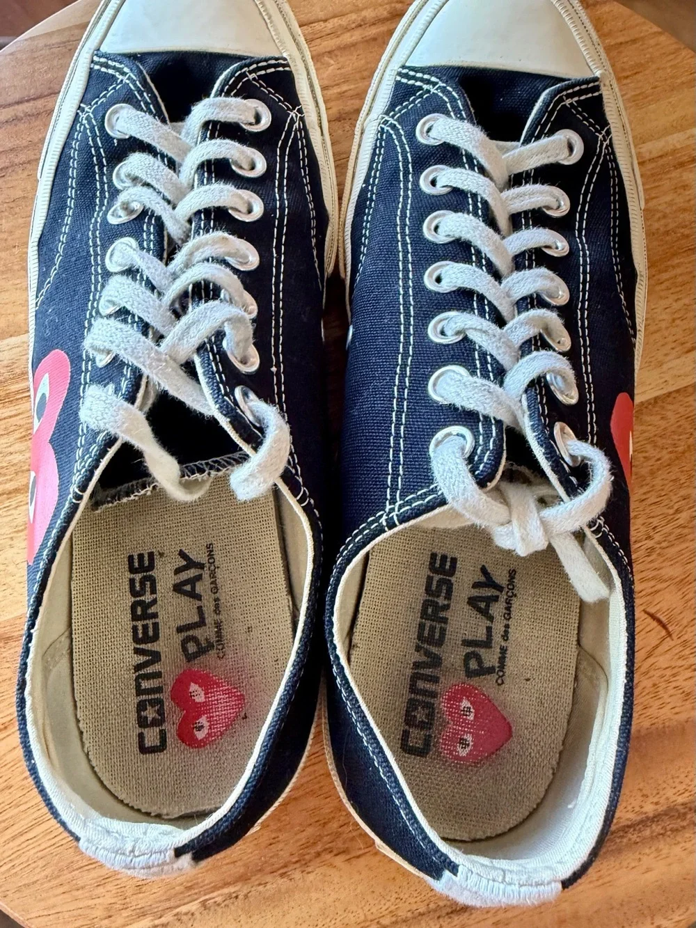 Converse Kids Black Low-Top Sneakers with Red Heart Logo